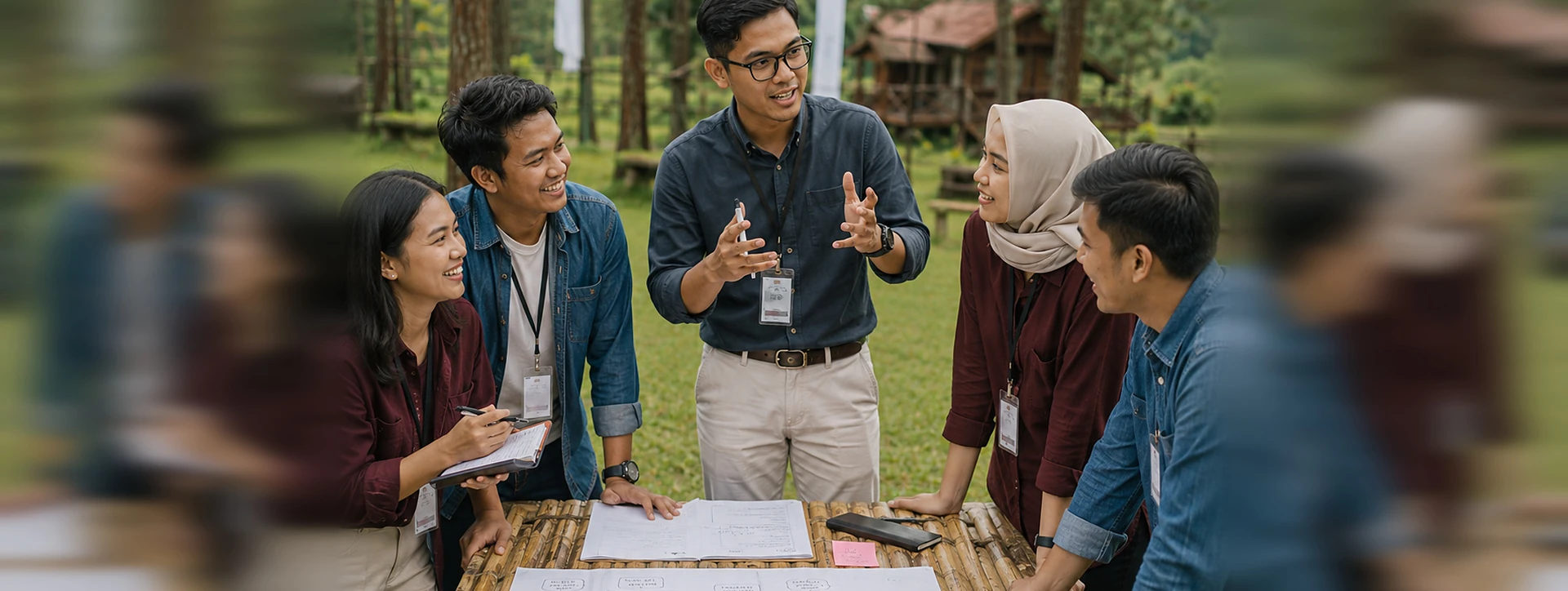 Permainan Maze bersama Denio Outbound Indonesia